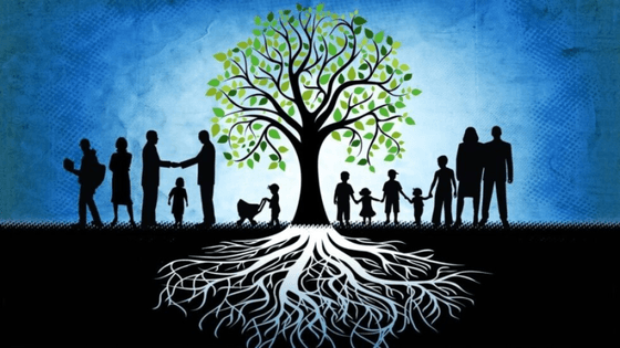 Visuale simbolica per costellazioni familiari sistemiche